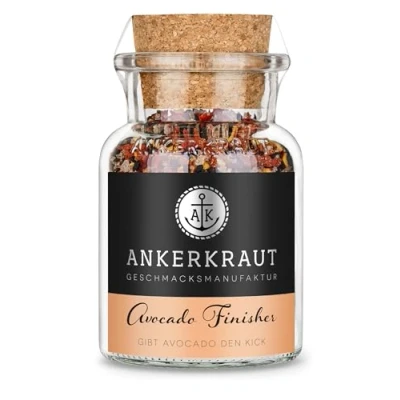 Abbildung von Ankerkraut Avocado Finisher, Mischung würzender Zutaten für Avocado, neue Rezeptur, 80 g im Korkenglas