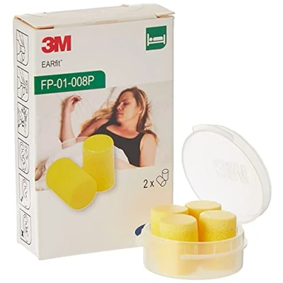 Abbildung von 3M E A R Classic, Gehörschutzstöpsel für Schlaf / Konzentration Reisen, Schnurlos, Wenig Druck, SNR 28 dB (2 er Pack)