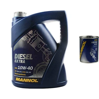 Abbildung von 5L Motoröl MANNOL SAE 10W 40 DIESEL EXTRA 1x Motor Flush ADDITIV