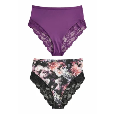 Abbildung von Next 2 PACK Slip, Damen, Größe: 40, Floral print plum