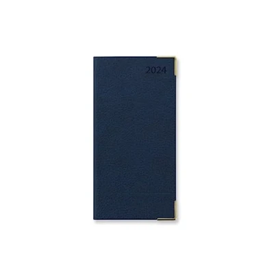 Abbildung von Letts Connoisseur Slim Wochenansicht mit Terminen 2024 Blau