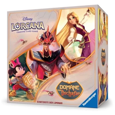 Abbildung von Disney Lorcana Trading Card Game: Domäne von Dschafar Schatzkiste der Luminari (Deutsch)