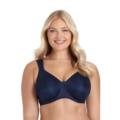 Abbildung von Miss Mary Smooth Lacy T shirt Bra BH Dunkelblau B 75 Damen