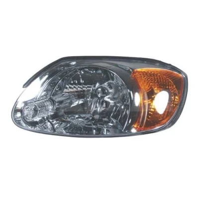 Abbildung von ABAKUS 221 1130R LDEMY Scheinwerfer rechts H4 glasklar gelb für Rechtsverkehr P43t HYUNDAI: ACCENT 2, 2 Stufenheck