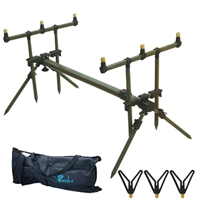 Abbildung von Croch Rod Pod Rutenhalter, (1 tlg., Aluminium Deluxe für 3 Ruten inkl. Rutenauflagen Tasche)