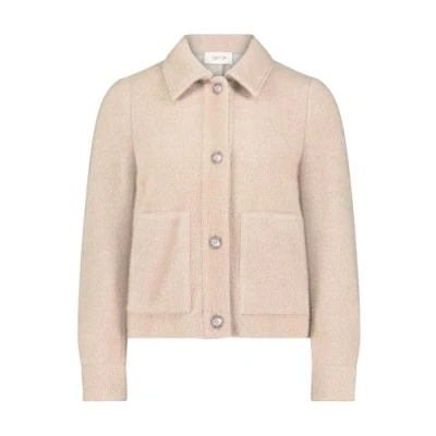 Abbildung von Cartoon MIT Aufgesetzten Taschen Leichte Jacke, Damen, Größe: 44, Beige