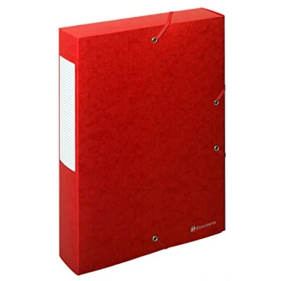 Abbildung von Exacompta 50913E 10er Pack Sammelbox Scotten aufgebaut mit Gummizug 60 mm breit aus extra starkem Colorspan Karton Rückenschild für DIN A4 Archivbox Heftbox Sammelmappe grün