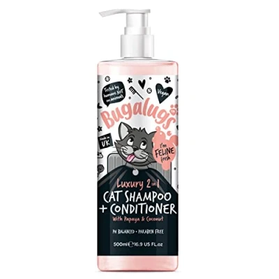 Abbildung von Bugalugs Fellpflege 2in1 Katzenshampoo + Conditioner 500 ml Pumpdosierer, ml, (1 St), ph neutral, Katzen Shampoo, Lake District