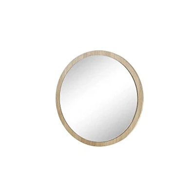 Abbildung von Robas Lund Garderobenspiegel rund 40 cm, Rahmen in Eiche BxT 40x40 cm