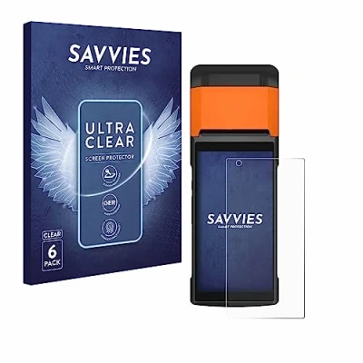 Abbildung von Savvies 6 Stück Schutzfolie für Sunmi V2s Displayschutz Folie Ultra Transparent