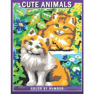 Abbildung von Cute Animals Color by Number: Relaxation and Stress Relief (Color Number Coloring Book for Adults) Numbers Book, Band 1)