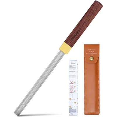 Abbildung von Baroque Bund Feile Gitarre, Bundfeile für Gitarre Diamant, Gitarren Fret File, 4. Generation zur Gitarrenpflege, 3 Radius Schlitze &amp; 1 Flachfeile