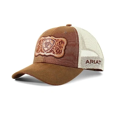 Abbildung von ARIAT Damen Baseballkappe, Mesh Logo, Blumenmuster, Braun A300070002, Braun/Hellbraun, Einheitsgr e