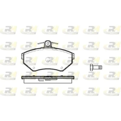 Abbildung von ROADHOUSE 2631.00 Bremsbelagsatz Vorderachse mit Schrauben, Klebefolie Zubehör, Feder VOLKSWAGEN: Golf 4 Schrägheck, Variant