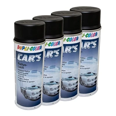 Abbildung von Lackspray Spraydose Sprühlack Cars Dupli Color 385872 schwarz matt 4 X 400 ml