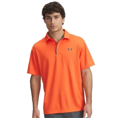 Abbildung von Under Armour Poloshirt, Herren, Größe: Small, Fire/pitch gray
