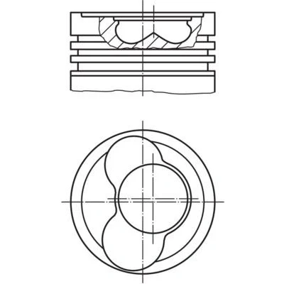 Abbildung von Kolben MAHLE ORIGINAL 030 66 02
