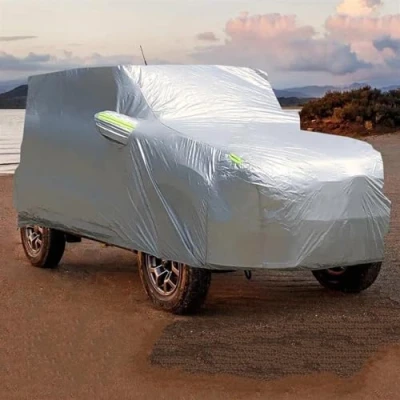 Abbildung von WOLWES Vollgarage Abdeckplane Kompatibel Mit Suzuki Für Vitara 5 Türer 1988 1989 1990 1991 1992 1993 1994 1995 1996 1997 1998. Wetterfeste Auto Regenschirm Garage Autoabdeckungen