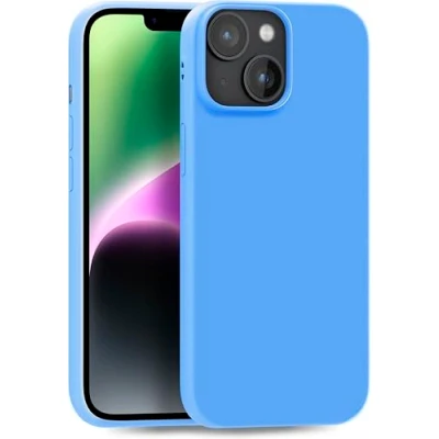 Abbildung von MyGadget Hülle kompatibel mit iPhone 14 robuste Silikon Schutzhülle TPU Case Slim Silikonhülle Back Cover Ultra Kratzfest Handyhülle matt Hellblau