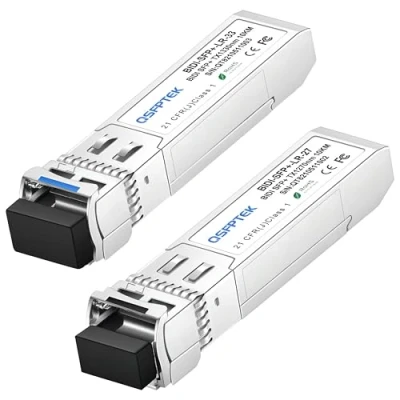 Abbildung von 1 Pair 10G SFP+ Bidi Transceivers, LC Single Mode Mini gbic Module for Cisco SFP BXD I (1330nm TX/1270nm RX) / BXU (1270nm TX/1330nm RX),10KM, with DDM
