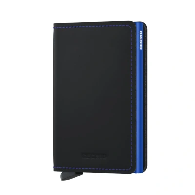 Abbildung von Secrid Slimwallet Portemonnaie Matte black &amp; blue