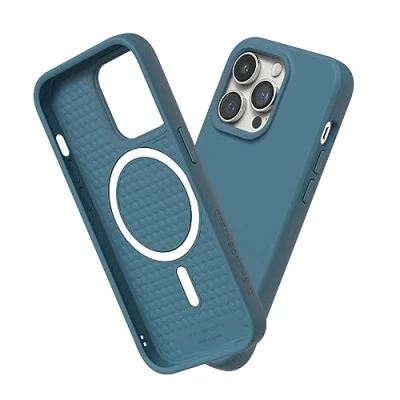 Abbildung von RhinoShield Case kompatibel mit [iPhone 14 Pro] SolidSuit MagSafe Stoßdämpfende &amp; schlanke Schutzhülle Premium Finish 3.5 Meter Fallschutz Ozeanblau