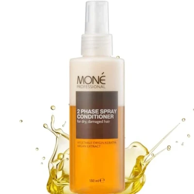 Abbildung von MONÉ PROFESSIONAL Leave In Conditioner Spray Pflege für Trockenes, Kaputtes Haar Feuchtigkeitsspendend, Glanz &amp; Schutz, Haarkur ohne Ausspülen