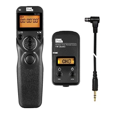 Abbildung von Pixel TW283 N3 Kabellose Kamera Fernauslöser Fernbedienung Timer Intervalle Kompatibel mit Canon R3 R5 10D 6D II 1DX III 1DS 1D IV N 5D 5DS 7D 50D