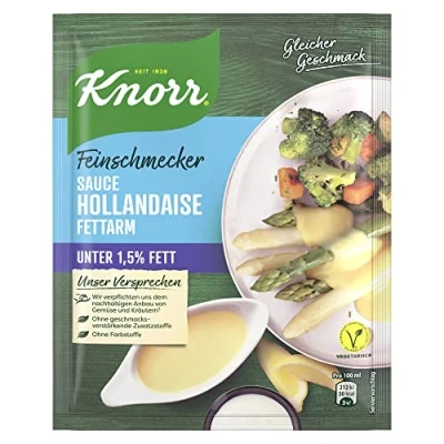Abbildung von Knorr Feinschmecker Sauce Hollandaise fettarm leckere Soße mit unter 1,5% Fett ohne geschmacksverstärkende Zusatzstoffe 250 ml 1 Stück