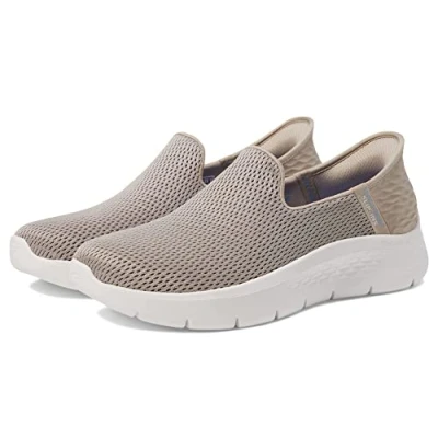 Abbildung von Skechers Damen Women&#039;s Hands Free Slip ins Go Walk Flex Relish Sneaker, Taupe/Blau, 35 EU Weit