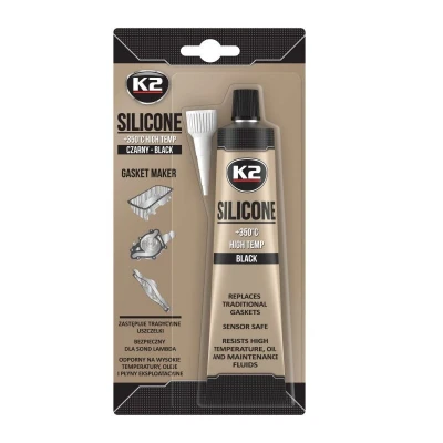 Abbildung von K2 Hochtemperatur Silikon Dichtsi Likon, Temperaturextreme bis +350C; Schwarz; 85g Tube