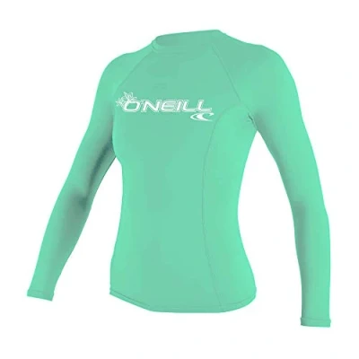 Abbildung von O&#039;Neill Wetsuits Damen Basic Skins Long Sleeve Rash Guard Shirt, Light Aqua, XL