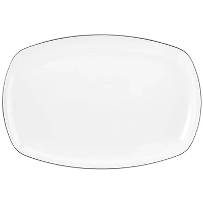 Abbildung von Seltmann Weiden Lido Black Line Servierplatte eckig 35 x 24 cm