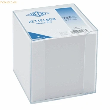 Abbildung von Wedo Zettelbox 9,5x9,5cm glasklar