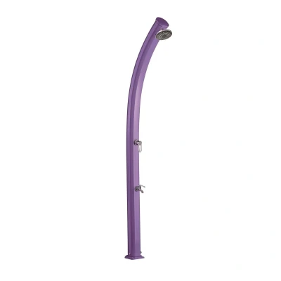 Abbildung von Außen Solardusche Jolly 25L mit Fußspülung Aluminium 228 cm