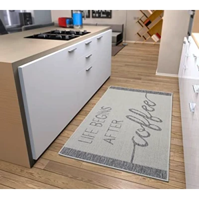 Abbildung von HANSE Home Küchenläufer &quot;Life Begins After Coffee&quot;, rechteckig, Läufer, Rutschfest, Küchenteppich, Küche, Teppich, Pflegeleicht