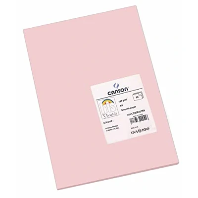 Abbildung von Canson 200040189 Iris Vivaldi glattes, farbiges Papier, A3, rosa 10