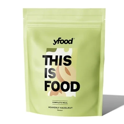 Abbildung von yfood Pulver Heavenly Hazelnut, Leckere Trinkmahlzeit für unterwegs, THIS IS FOOD Pulver, 25g Protein, 12 Mahlzeiten, 26 Vitamine und Mineralstoffe, 1,0 kg Beutel, Geschmack Haselnuss