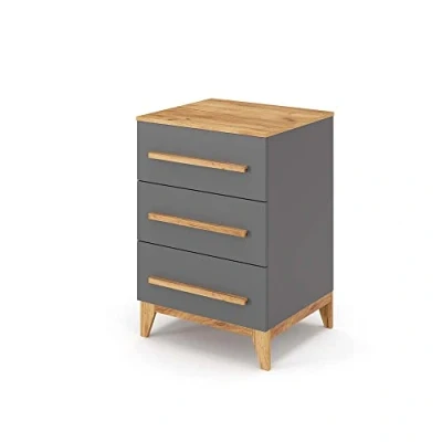 Abbildung von VitaliSpa® Kommode Malia, Grau/Eiche, 60 x 88 cm