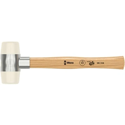 Abbildung von Wera 05000335001, Rückschlagfreier Hammer, Nylon, Holz, Beige, 26,5 cm, 131 mm