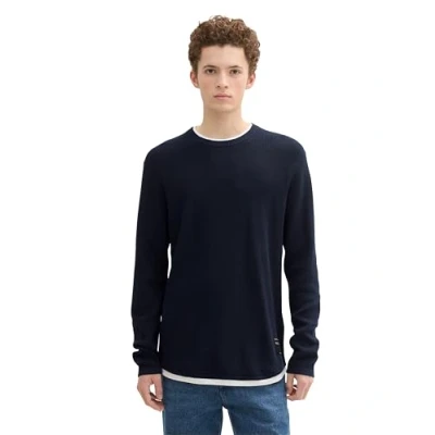 Abbildung von TOM Tailor Denim Strickpullover, Herren, Größe: Medium, Sky captain blue