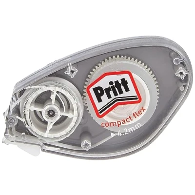Abbildung von Pritt Korrekturroller Compact Flex, flexible Spitze, Push &amp; Pull Funktion für beidseitige Anwendung, Breite 4,2mm, Länge 10m, 9H PCK4K