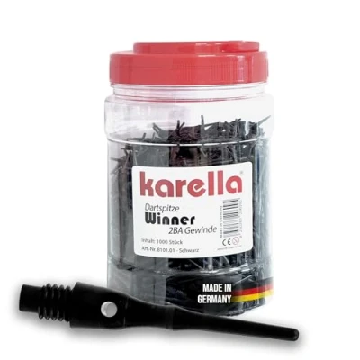 Abbildung von Karella Softspitzen Winner 2BA Gewinde Schwarz 1000 St. in Dose