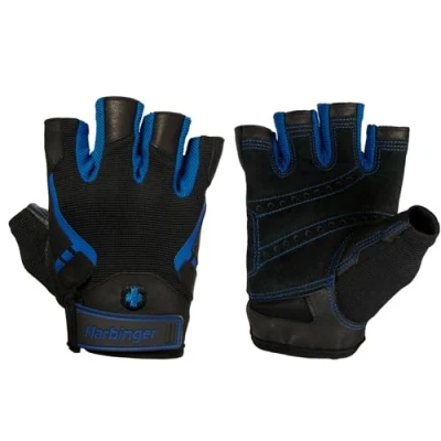 Abbildung von Harbinger Pro Fitness Handschuh Herren, Gewichtheber Handschuhe, Waschmaschinengeeignet, Blau, S