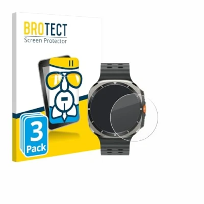 Abbildung von BROTECT Schutzglas für Samsung Galaxy Watch Ultra (47 mm) (3 Stück) Schutzfolie Panzer Folie Glas [Extrem Kratzfest 9H, Anti Fingerprint,
