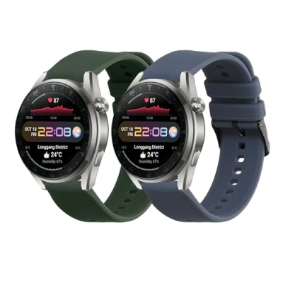 Abbildung von kwmobile Uhrenarmband 2x Sportarmband für Huawei Watch 4 Pro / 3 Watch, Armband TPU Silikon Set Fitnesstracker