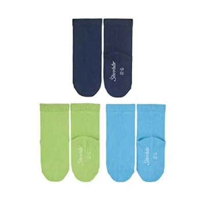 Abbildung von Sterntaler Baby Jungen 3er Pack Uni Söckchen, Marine, 15/16