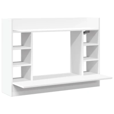Abbildung von vidaXL Schreibtisch Wand Weiß 105x48x75 cm Holzwerkstoff