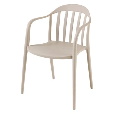 Abbildung von riess ambiente Gartenstuhl STUDIO ITALIA taupe · wetterfester Stapelstuhl für In /Outdoor (Einzelartikel, 1 St), pflegeleichter Balkonstuhl leichtes Design stabil Terrasse