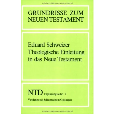 Abbildung von Grundrisse zum Neuen Testament, Bd.2, Theologische Einleitung in Das Neue Testament (Grundrisse Testament: Deutsch, Ergänzungsreihe, Band 2)